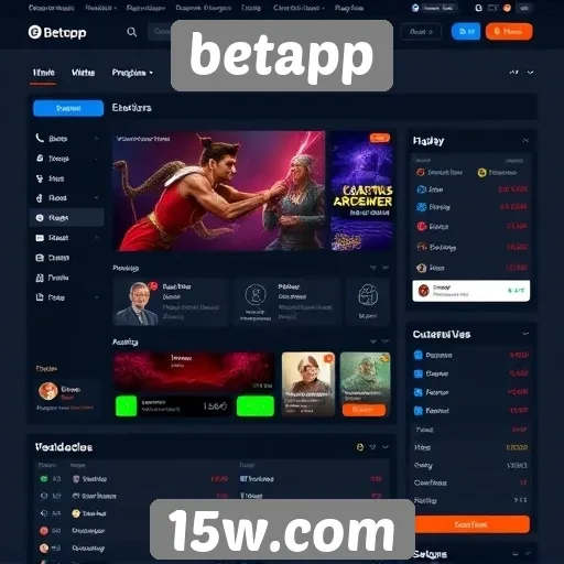 Análise da interface do usuário do site Betapp