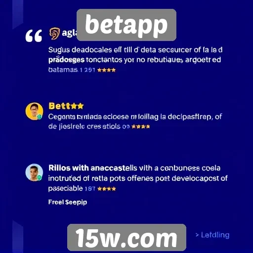 Avaliações de jogadores sobre a experiência no betapp